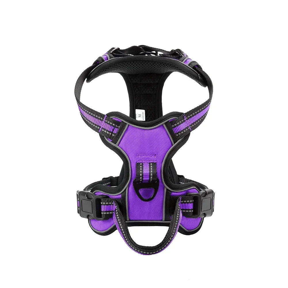 Nylon Reflective Adjustable No Pull Dog Harness Vest For All Dogs