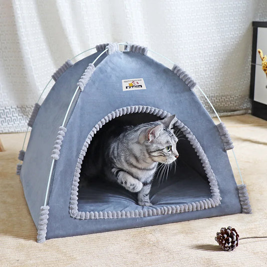 Foldable Cat And Dog Tent Four Seasons Outdoor Nest Breathable