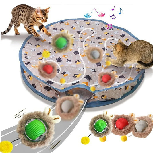 Motion Activated Interactive Cat Ball Toy For Indoor Hide And Seek