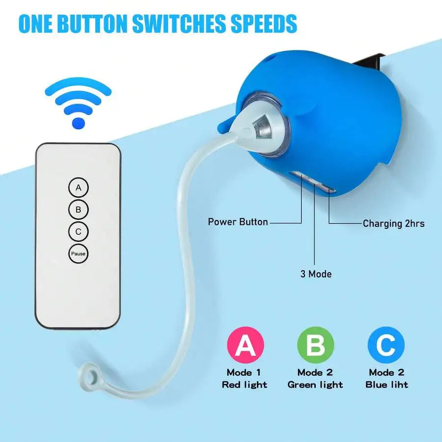 Interactive Cat Toy With Remote Control And Replaceable Heads