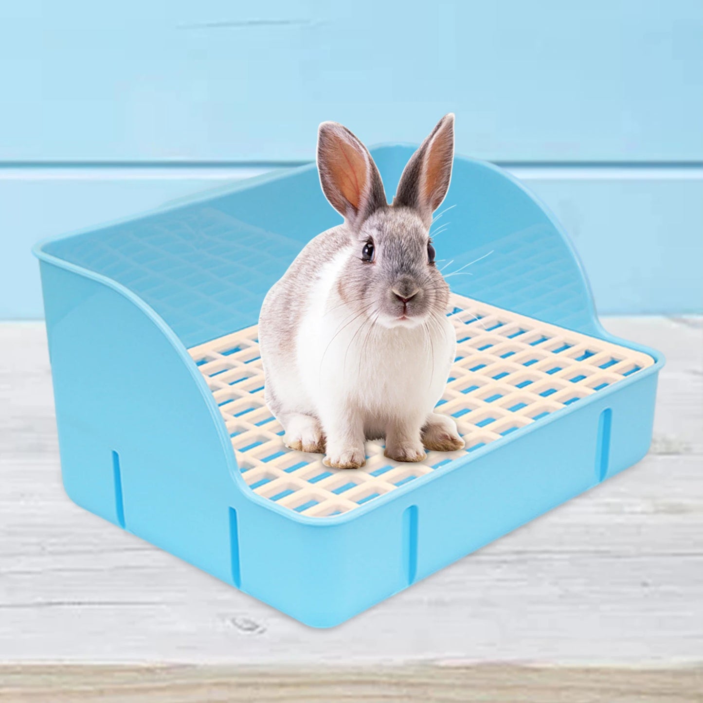 Rabbit Litter Box Pee Pan Tray For Small Animals Pet Toilet Corner