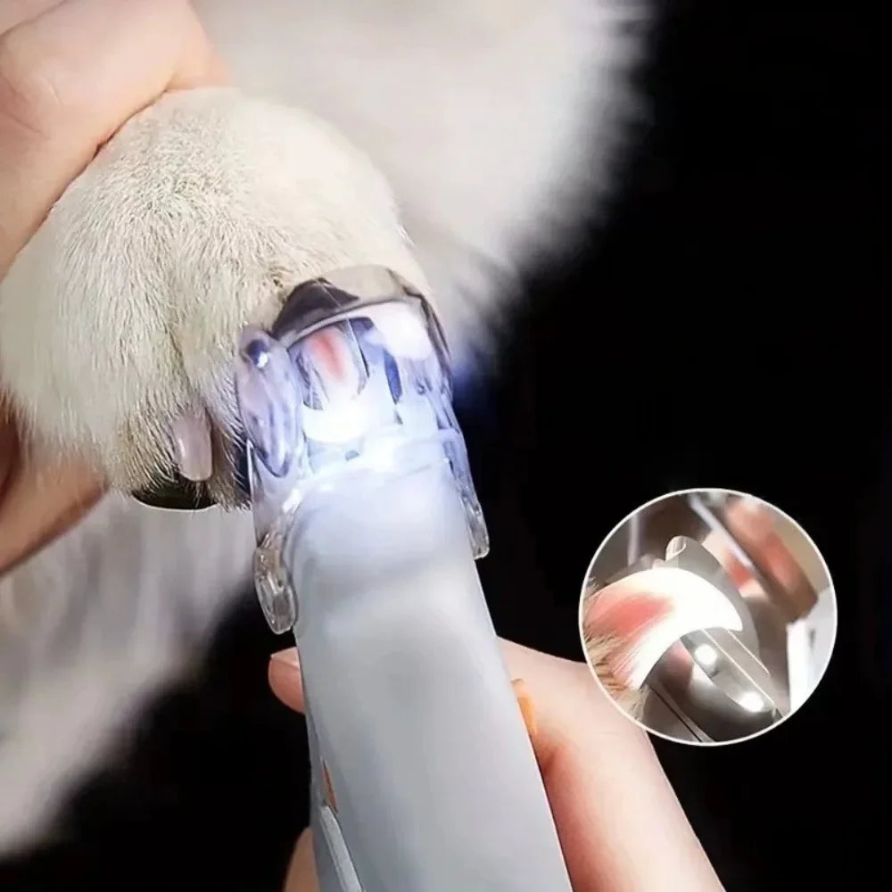 Professional Pet Metal Nail Clipper Scissors with LED Light Cat Dog Nail Clipper Tool Toeclaw Cutter for Pet Cleaning Supplies