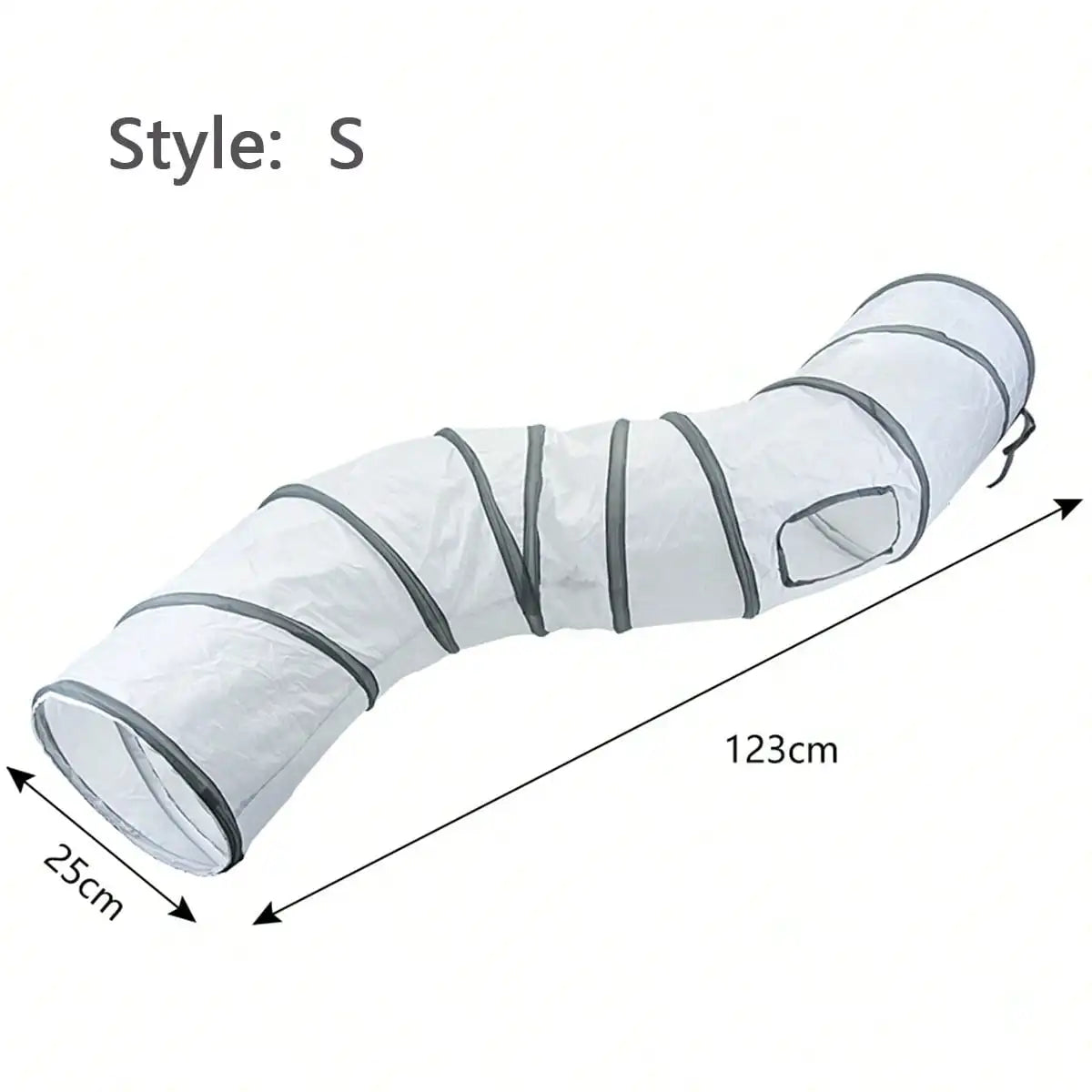 White Cat Tunnel, Pet Crawling Tunnel Tube, Cat Activity Toy, Pet Tunnel Game, Pet Supplies