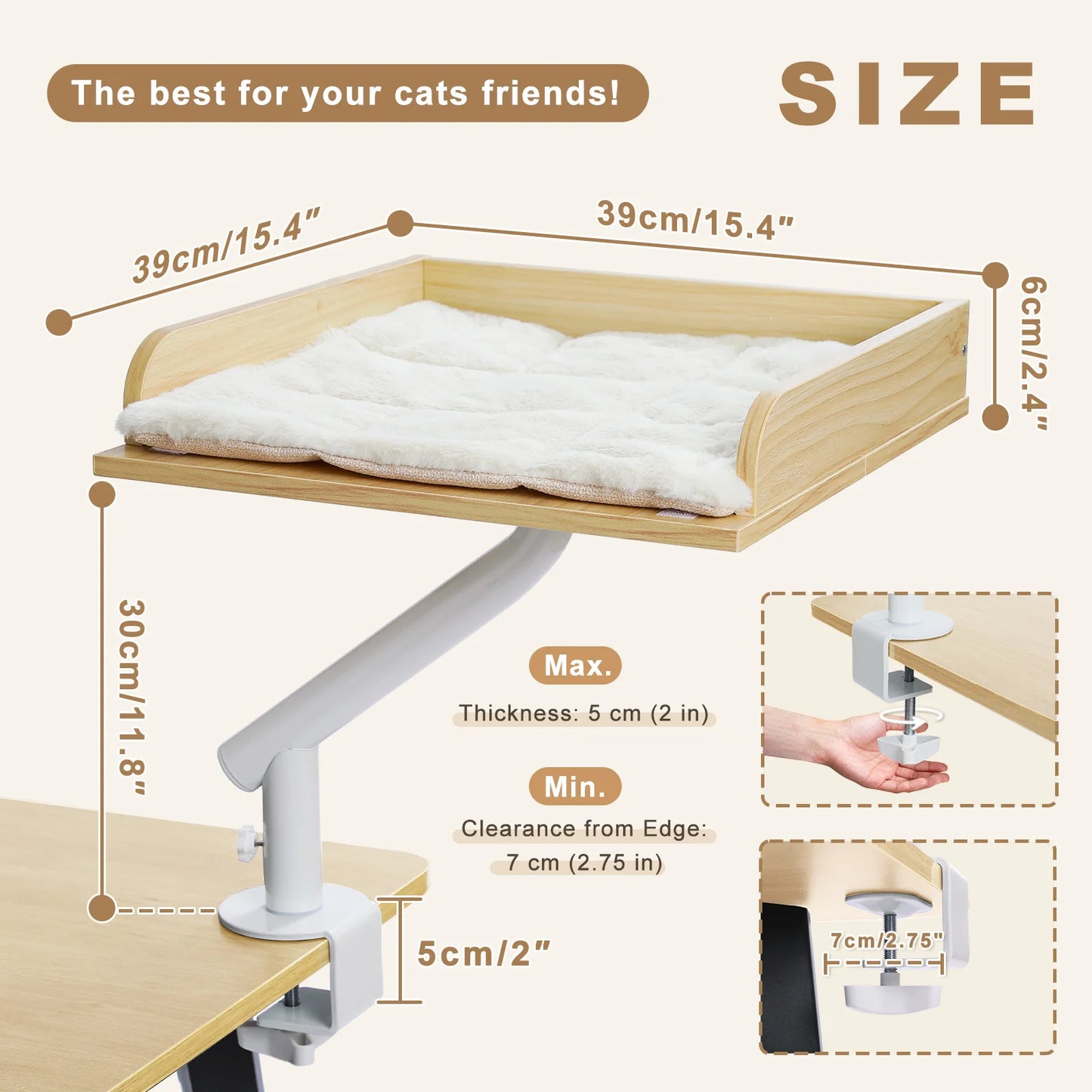 PAWZ Road Cat Desk Bed 360 Degree Rotatable Hammock Stand