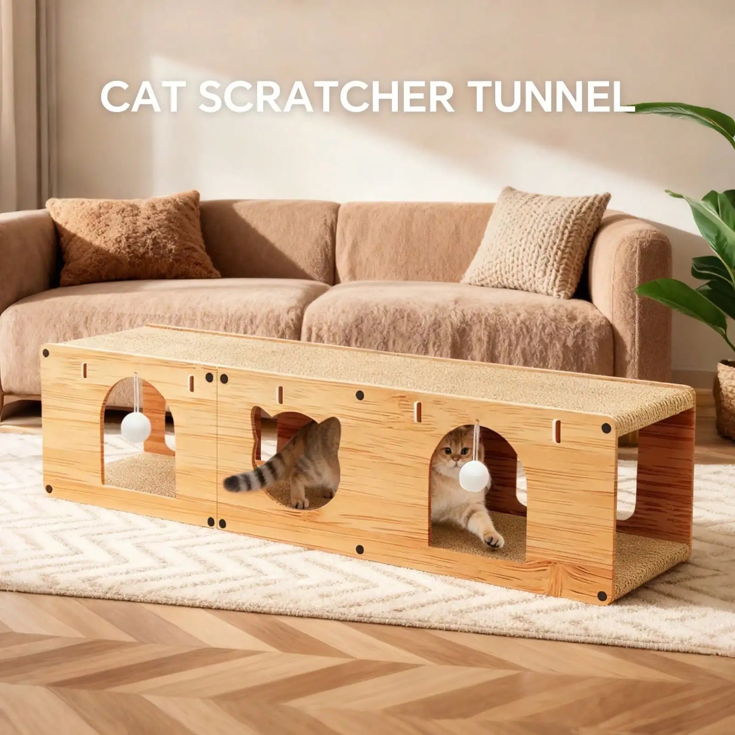 Cardboard Cat Scratcher House,  Corrugated Cat Scratcher For Indoor Cats, Extra Large Scratching Board Pad