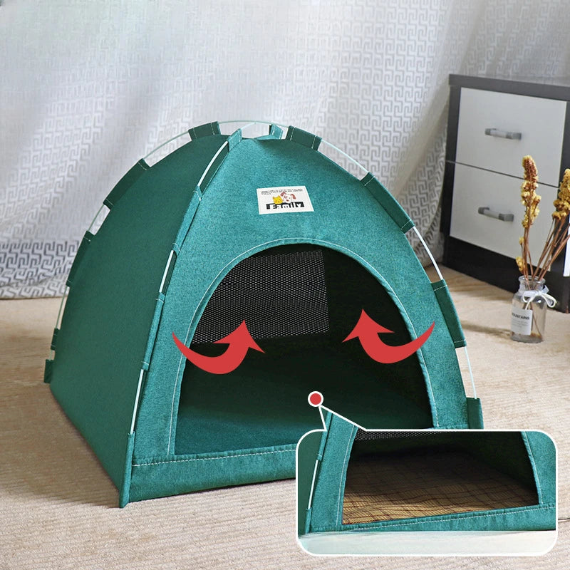 Foldable Cat And Dog Tent Four Seasons Outdoor Nest Breathable