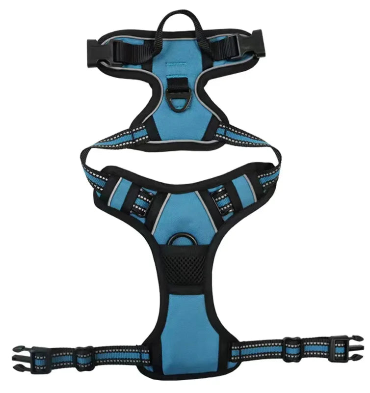 Dog Harness &   Training Leash No Pull Control Adjustable Large Handle Heavy Duty