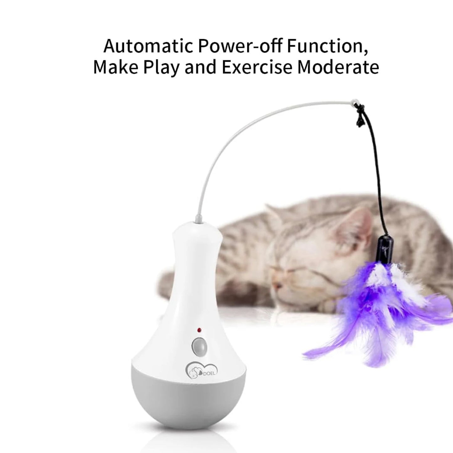 Kitten Interactive Feather Teaser Toy For Indoor Play And Exercise