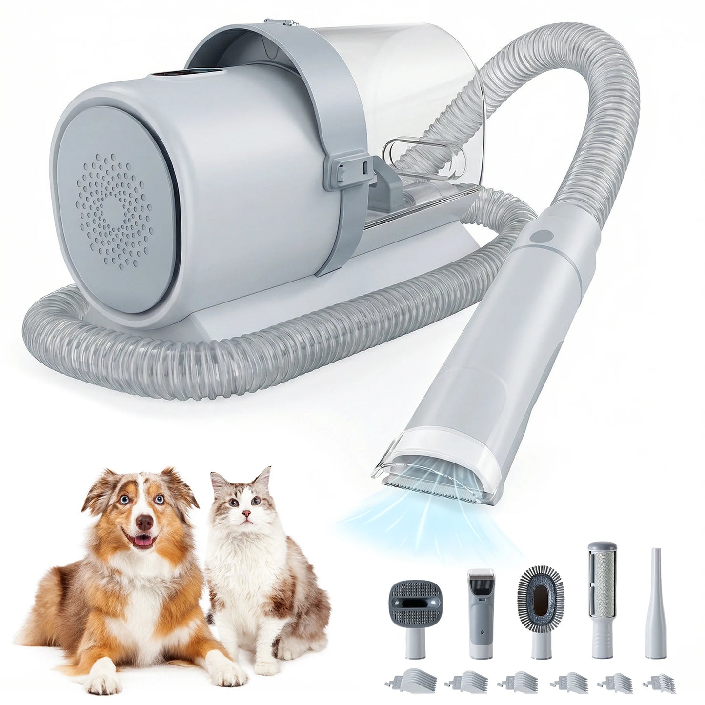 JHK Professional Pet Grooming Vacuum Kit With Cordless Clippers For Cats