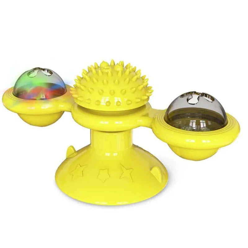 Windmill Interactive Puzzle Cat Toy Whirligig Turntable