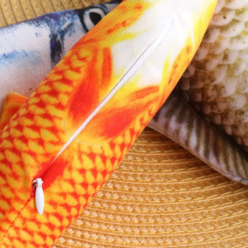 Cat Teasing Toy Simulation Fish Plush Chew Toy For Cats