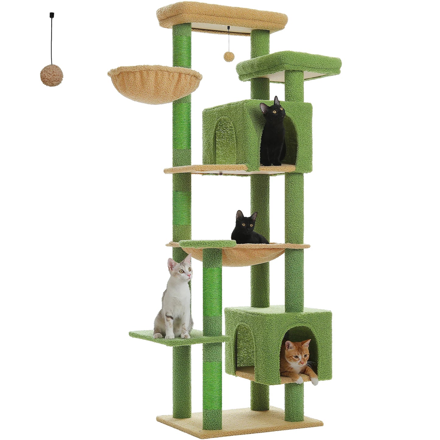 PAWZ Road Cat Tree Tower With Plush Condos Perches And Scratching Posts
