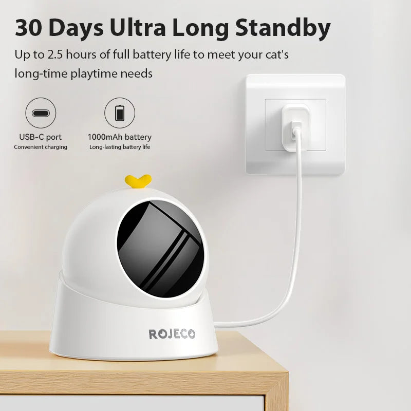 ROJECO Automatic Cat Laser Toy Interactive 360 Degree Indoor Play