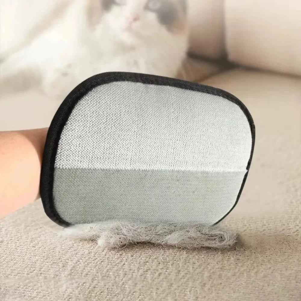 Reusable Double Sided Pet Grooming Gloves For Easy Hair Removal