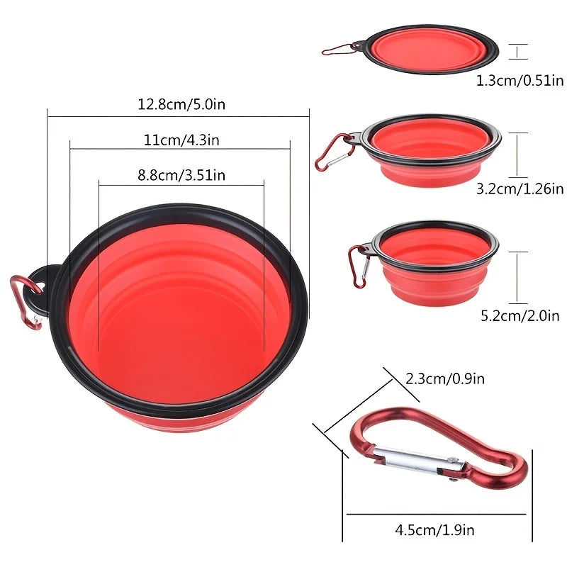Pet Travel Collapsible Bowl Durable TPR For Cats And Dogs