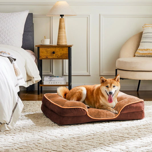 JHK Orthopedic Memory Foam Dog Bed For Small Dogs And Cats With Washable Cover