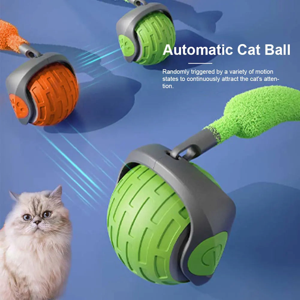 Shunmaii Cat Interactive Ball Toy Rechargeable Electric Teaser for Pets