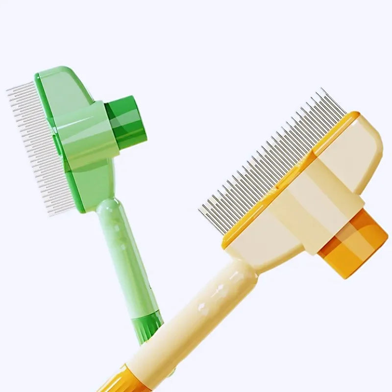 Self-Cleaning Dog Grooming Comb With One Button Massage Pet Hair Remover