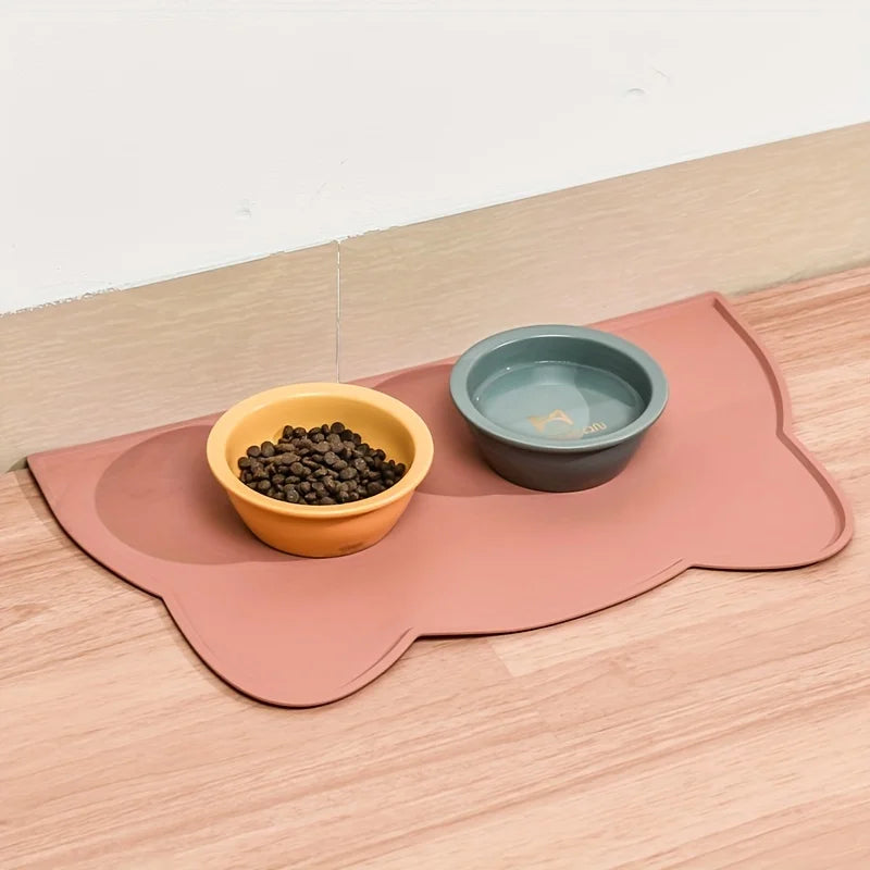Pet Feeding Mat Dogs And Cats Waterproof With Raised Edge