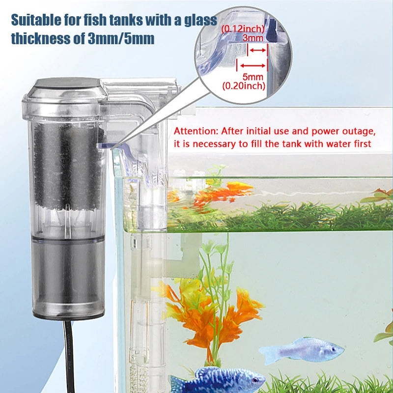USB Suspended Mini Filter For Fish Tanks 2.5W USB Powered