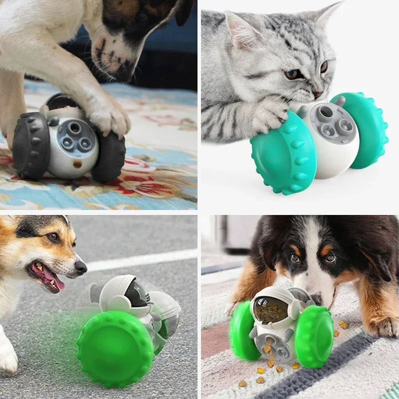 Dog Food Dispenser Puzzle Toy Interactive Slow Feed For Pets