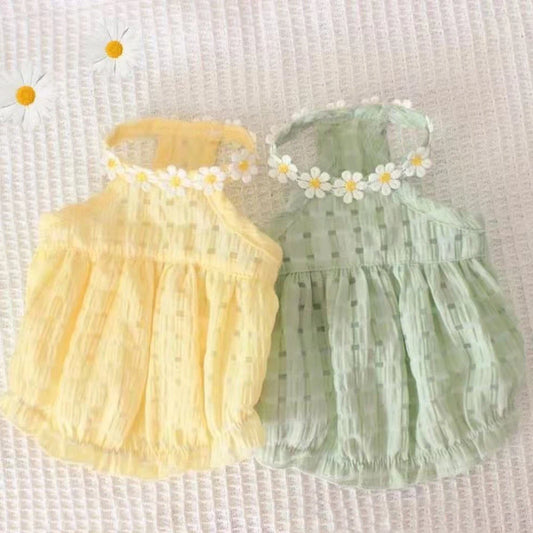Breathable Floral Pet Skirt For Small Dogs And Cats