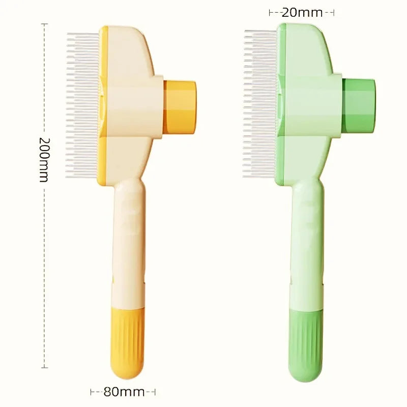 Self-Cleaning Dog Grooming Comb With One Button Massage Pet Hair Remover