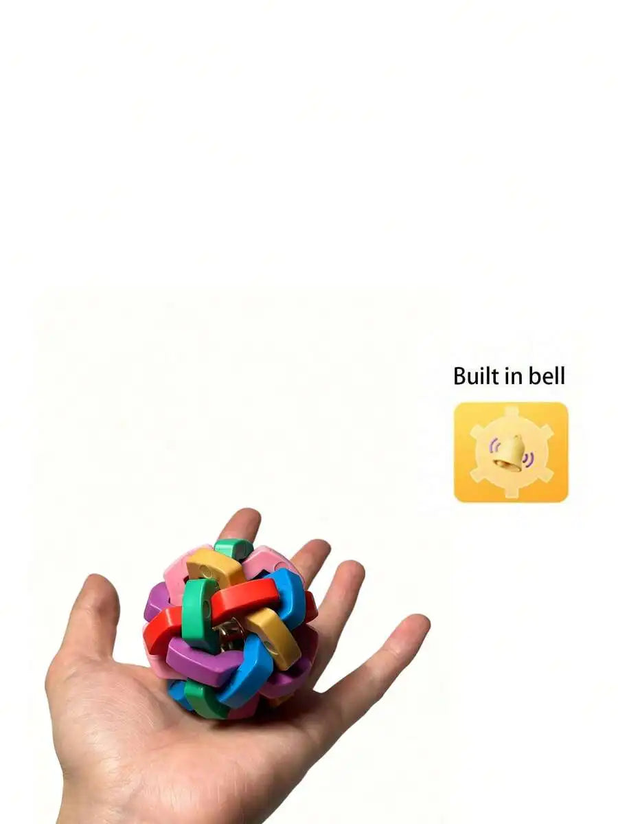 Ferret Toy With Bell - Colorful Squeaky Chew Ball For Small Pets