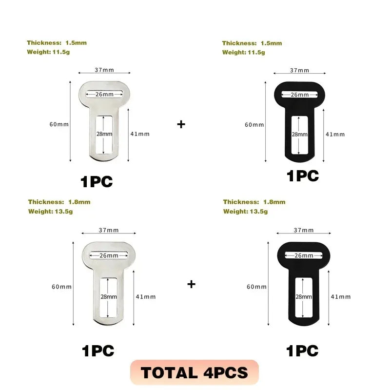Pet Seat Belt Adapters for Cars and Trucks Metal Clips for Leashes