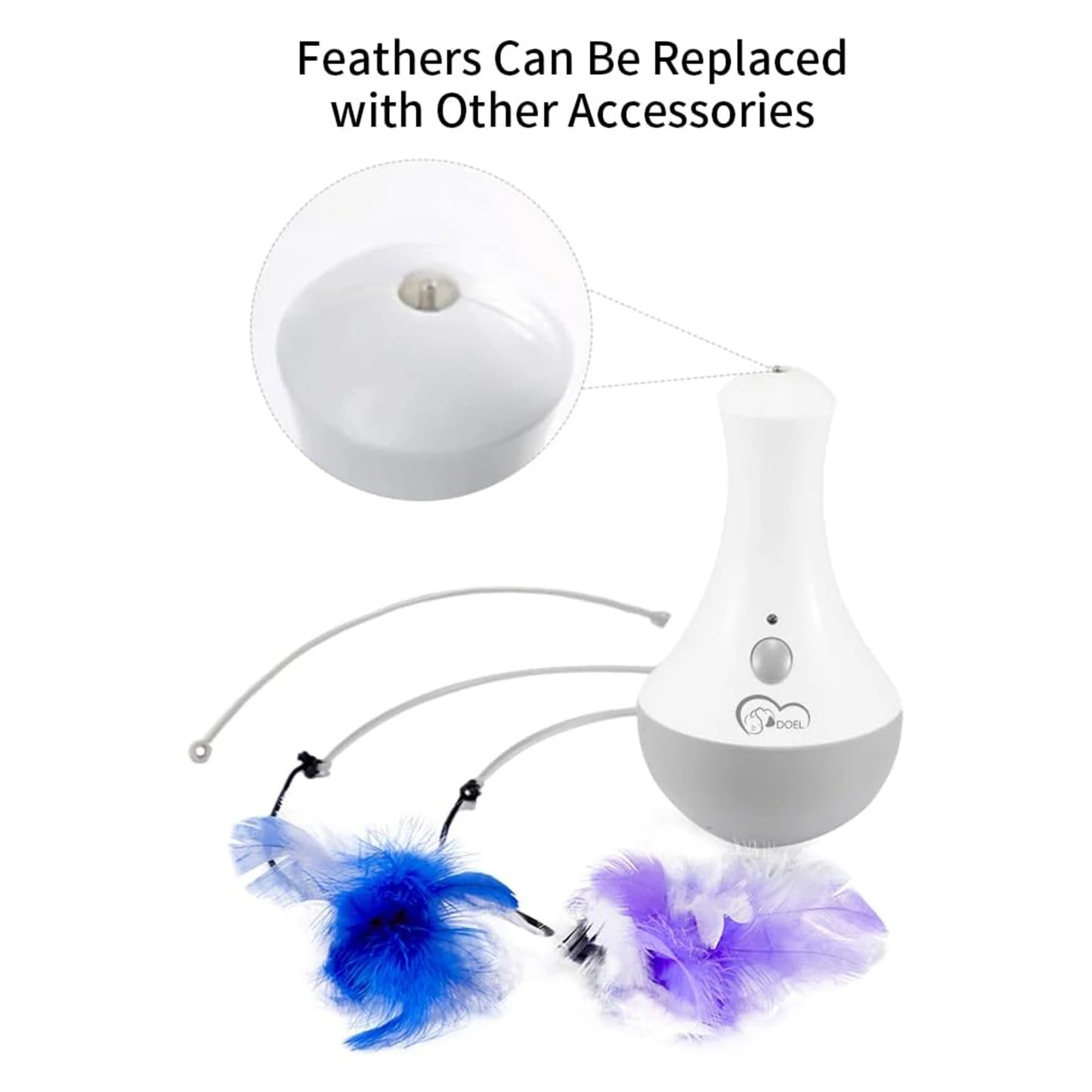 Kitten Interactive Feather Teaser Toy For Indoor Play And Exercise